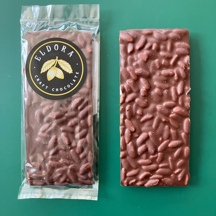 Dark Milk Crispy Bar Eldora Craft Chocolate
